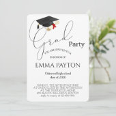 Modern Graduation Celebration  Einladung (Stehend Vorderseite)