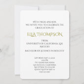 Modern Graduation Celebration  Einladung (Rückseite)