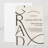 Modern Graduation Celebration  Einladung (Vorne/Hinten)