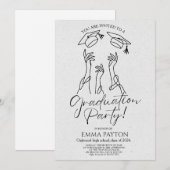 Modern Graduation Celebration  Einladung (Vorne/Hinten)