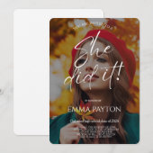 Modern Graduation Celebration  Einladung (Vorne/Hinten)