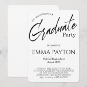Modern Graduation Celebration  Einladung (Vorne/Hinten)