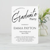 Modern Graduation Celebration  Einladung (Stehend Vorderseite)
