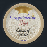 Modern Graduation Congratulations Moroccan Zellige Pappteller<br><div class="desc">Celebrate graduation with a beautiful Moroccan-inspired design featuring traditional zellige patterns and cultural elegance. A unique design that blends Moroccan heritage with the joy of academic achievement,  perfect for graduation gifts,  decorations,  and special celebrations. 🎓✨</div>