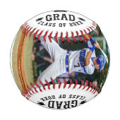 Modern Graduation Cool Photo Collage Team Sport Baseball (Rückseite)