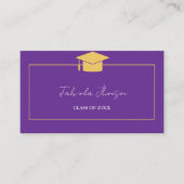 Modern Graduation Name Card Insert Gold Frame (Vorderseite)