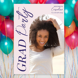 Modern Graduation Party 2025 Script Arch Foto Einladung