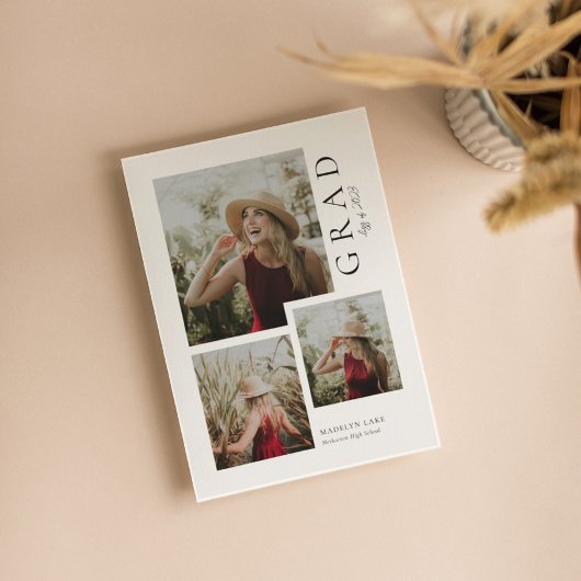 Modern Graduation Party 3 Foto Einladung