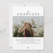 Modern Graduation Party 4 Foto Einladung (Rückseite)