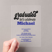 Modern Graduation Party Acryleinladungen (Insitu (Handheld))