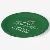 Modern Graduation Party Class of 20XX Custom Paper Pappteller (Schrägansicht)