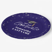 Modern Graduation Party Class of 20XX Custom Paper Pappteller (Schrägansicht)