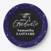 Modern Graduation Party Class of 20XX Custom Pappteller (Vorderseite)