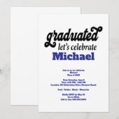 Modern Graduation Party Einladung (Vorne/Hinten)