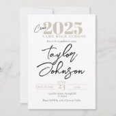 Modern Graduation Party Invitation  Einladung (Vorderseite)