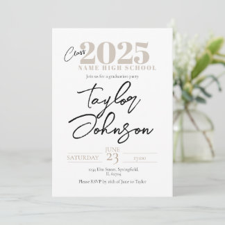 Modern Graduation Party Invitation  Einladung