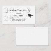 Modern Graduation Party Invitation Insert (Vorne/Hinten)