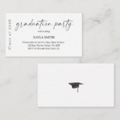 Modern Graduation Party Invitation Insert (Vorne/Hinten)