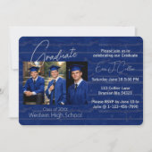 Modern Graduation Party Photo Display Ankündigung (Vorderseite)