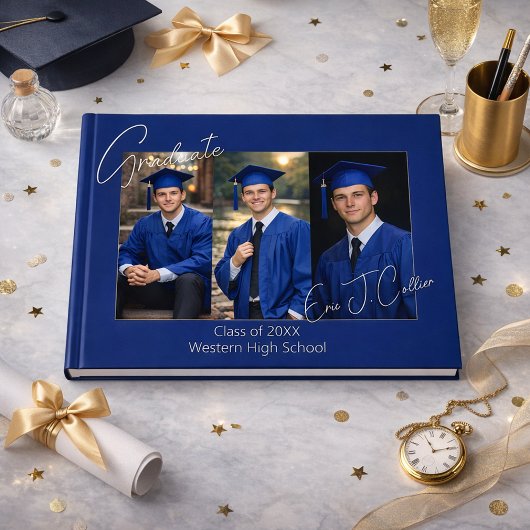 Modern Graduation Party Photo Display Gästebuch