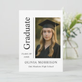 Modern Graduation Party Photo Einladung (Stehend Vorderseite)