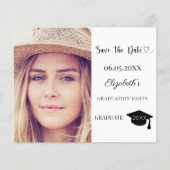 Modern Graduation Party Save the Date card (Vorderseite)