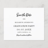 Modern Graduation Party Save the Date Flyer (Hinten)