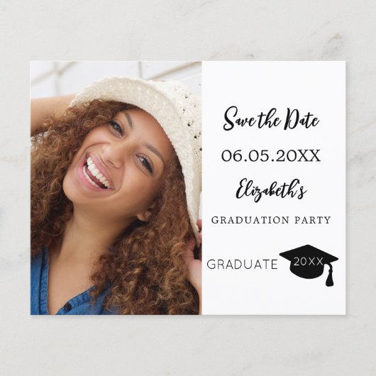 Modern Graduation Party Save the Date Flyer (Vorne)