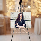 Modern Graduation Party Script Photo Welcome  Acrylschild