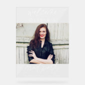 Modern Graduation Party Script Photo Welcome  Acrylschild (Vorderseite)