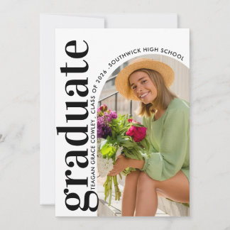 Modern Graduation Photo Collage Invitation Einladung