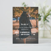 Modern Graduation Photo Invitation for Her | Einladung (Stehend Vorderseite)