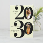 Modern Graduation Photo Invite Einladung (Stehend Vorderseite)