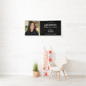 Modern Graduation Photo Name Celebration Banner (Insitu)