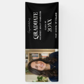 Modern Graduation Photo Name Celebration Banner (Vertikal)