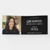 Modern Graduation Photo Name Celebration Banner (Horizontal)