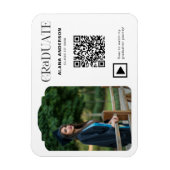 Modern Graduation Photo QR Code Minimal Arch Video Magnet (Vertikal)