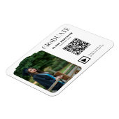 Modern Graduation Photo QR Code Minimal Arch Video Magnet (Linke Seite)