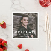 Modern Graduation Photo Typography Serviette (Beispiel)