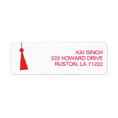 Modern Graduation Return Address Label (Vorne)