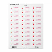 Modern Graduation Return Address Label (Vorne)