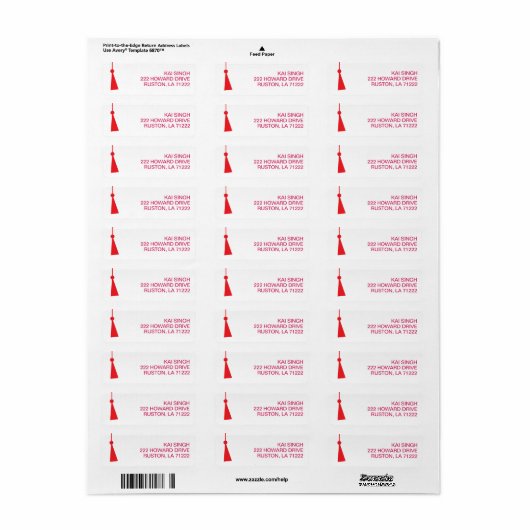 Modern Graduation Return Address Label (Vorne)