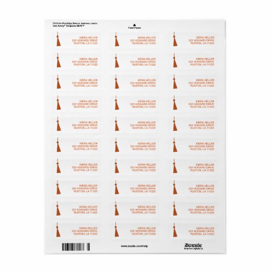 Modern Graduation Return Address Label (Vorne)