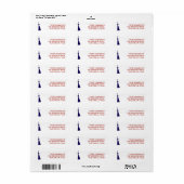 Modern Graduation Return Address Label (Vorne)