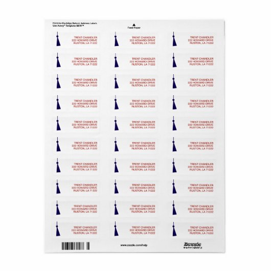 Modern Graduation Return Address Label (Vorne)