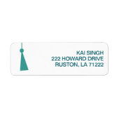 Modern Graduation Return Address Label (Vorne)