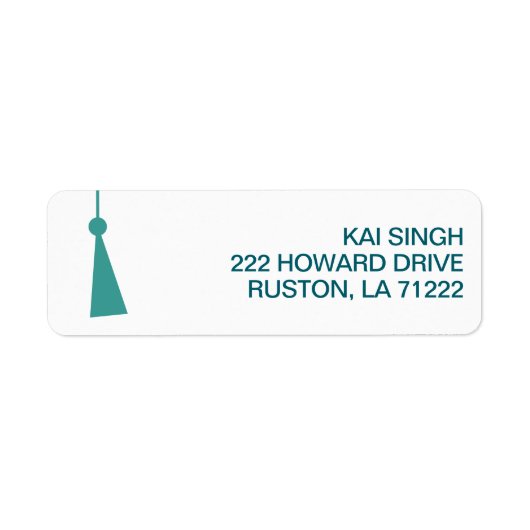 Modern Graduation Return Address Label (Vorne)