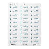 Modern Graduation Return Address Label (Vorne)