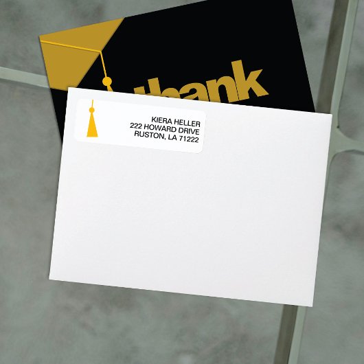 Modern Graduation Return Address Label
