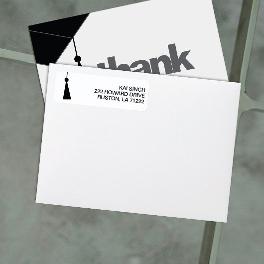 Modern Graduation Return Address Label